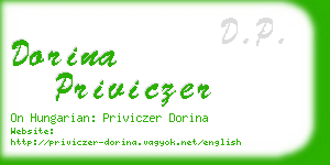 dorina priviczer business card